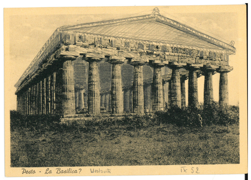 Vorschaubild Paestum: Basilika, Westseite, mit Ergänzungen von Wolfgang Schöne 1952 